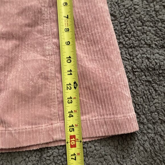 Divided Corduroy Mini Skirt Womens 10 Pastel Pink Button Front Preppy Academia - Picture 6 of 6